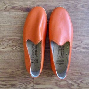 Men's Orange Turkish Leather Sanah Slip On SZ 44